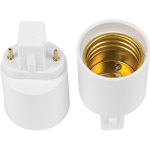 Переходник с цоколя G23 на E14 белый Ecola base