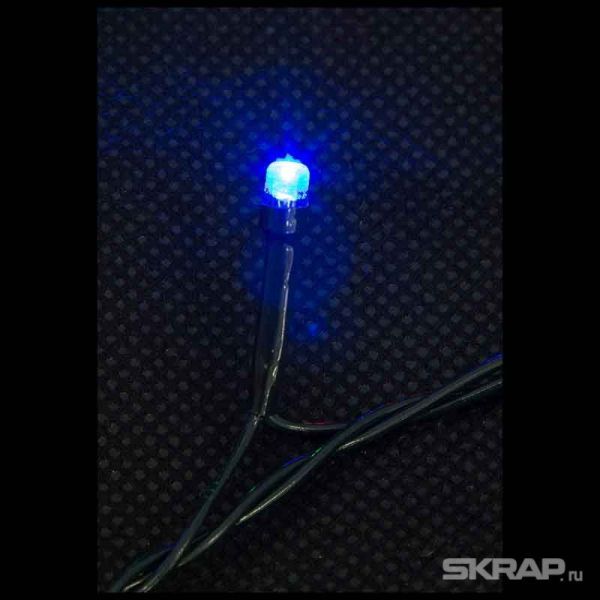 Электрогирлянда LED60-3-MC (60 светодиодных ламп, длина 3м, зеленый, 8режимов, многоцвет)