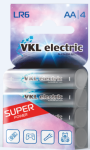 Элемент питания LR6 AA Alkaline 1,5V PAK-4 VKL