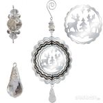 Металлическая подвеска "Зимний лес" 11,5х11,5 см, серебро