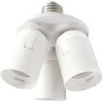 Переходник E27-3хE27, белый узкий Ecola base