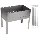 Мангал ECOS сборно-разборный 350х240х240мм, 0,35-0.40мм с 4 шампурами