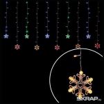 Электрогирлянда "Бахрома звезды и снежинки"