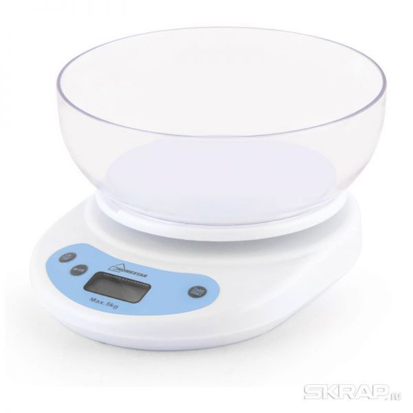 Весы кухонные электронные HOMESTAR HS-3001, 5 кг (белые)
