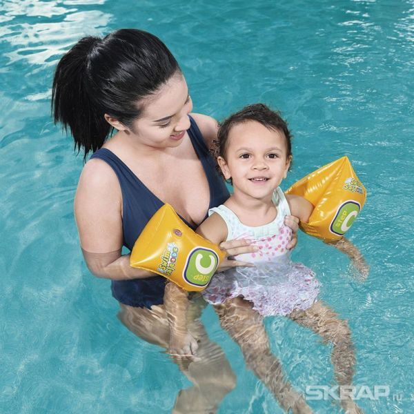 Нарукавники для плавания Swim Safe, ступень С, 25х15см, Bestway 32033