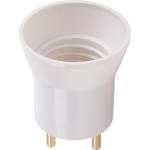 Переходник вилка-патрон Е27 белый Ecola base