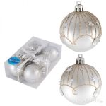 Набор шаров "Блеск" (6шт) цвет золото-серебрянный