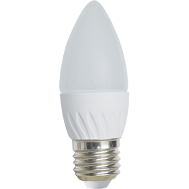 Лампа сд C37 6,0W 220V 4000K E27 свеча 100х37 Ecola Light candle