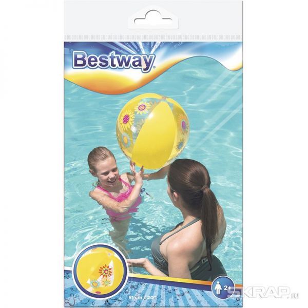 Мяч пляжный дизайнерский 31036 51 см Bestway