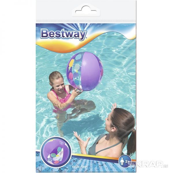 Мяч пляжный дизайнерский 31036 51 см Bestway