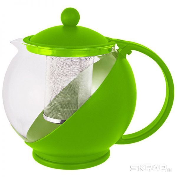 Чайник заварочный VARIATO, объем: 500 мл, пластик корпус, фильтр из нерж стали, цвета в ассорт