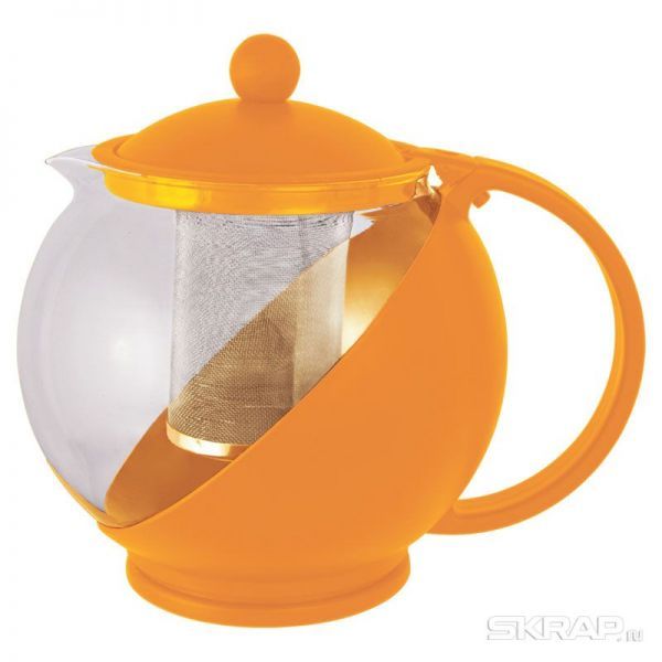Чайник заварочный VARIATO, объем: 500 мл, пластик корпус, фильтр из нерж стали, цвета в ассорт