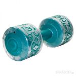 Гантель виниловая 3 кг бирюзовый перламутр (термоусадка)