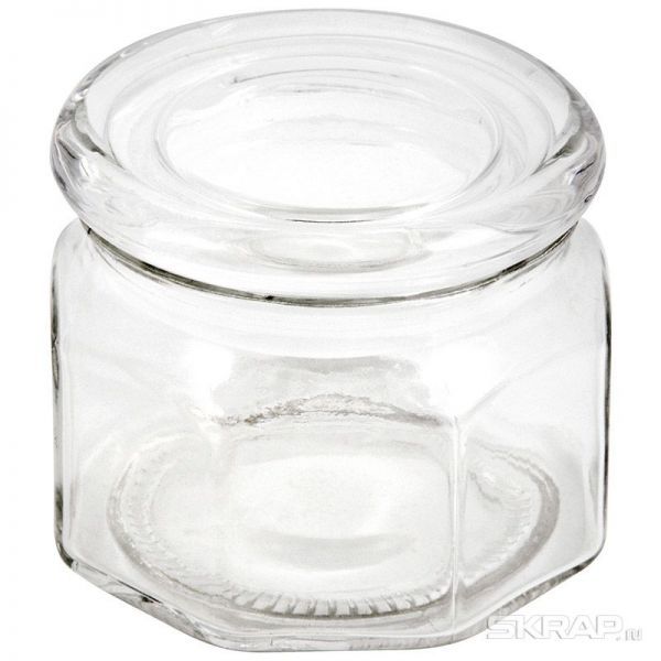 Стеклянная банка для сыпучих продуктов со стекл плоской крышкой, ARIA, объем: 0,3 л