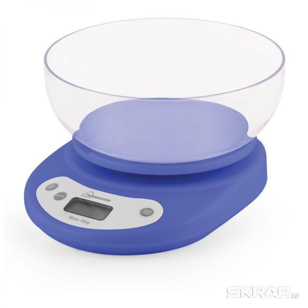 Весы кухонные электронные HOMESTAR HS-3001, 5 кг (голубые)