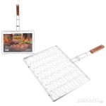 Решетка для барбекю ECOS RD-122D (эластичная, р-р 40х28х1 см, общая длина 61см, хром.)