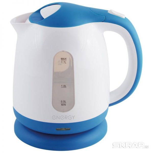 Чайник ENERGY E-293 (1.7л) пластик, цвет бело-голубой