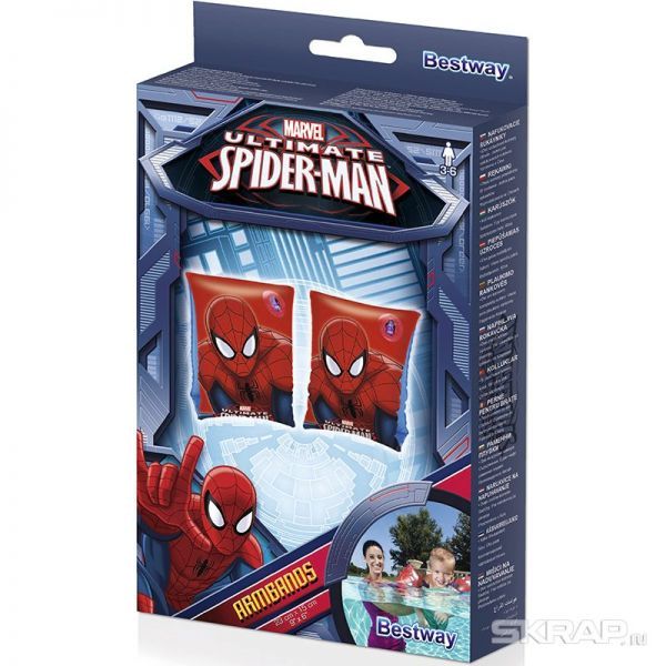Нарукавники для плавания 23х15см, Spider-Man Bestway 98001