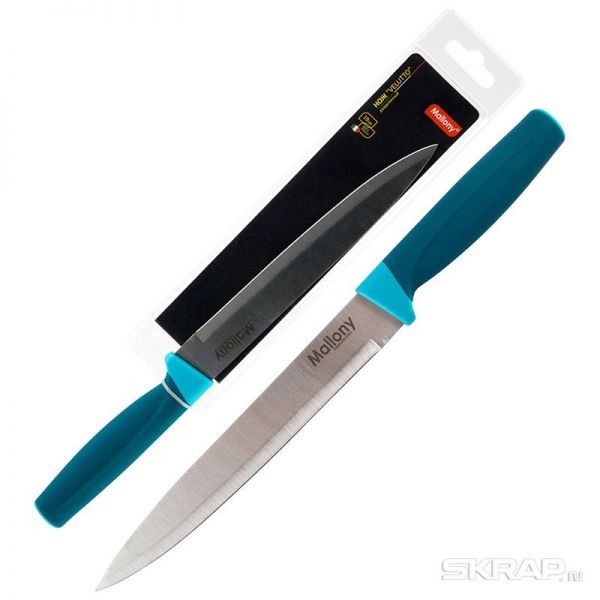 Нож с рукояткой софт-тач VELUTTO MAL-02VEL разделочный, 19 см