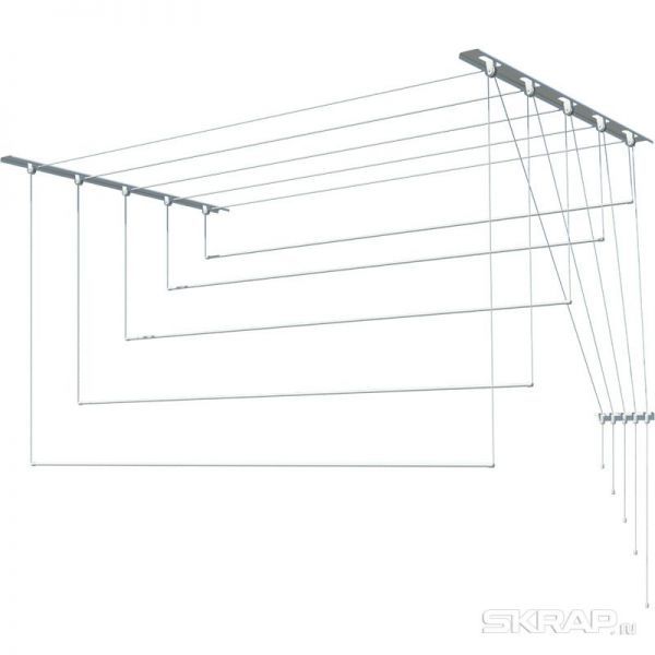 Сушилка для белья 1,8м (5 стержней) "Лиана" потолочная