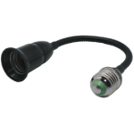 Переходник гибкий с цоколя E27 на E27 300мм черный Ecola base