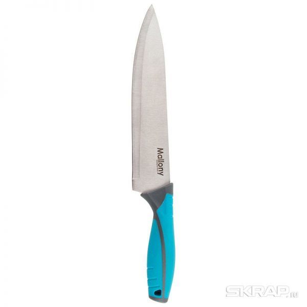 Нож с прорезиненной рукояткой ARCOBALENO MAL-01AR поварской, 20 см