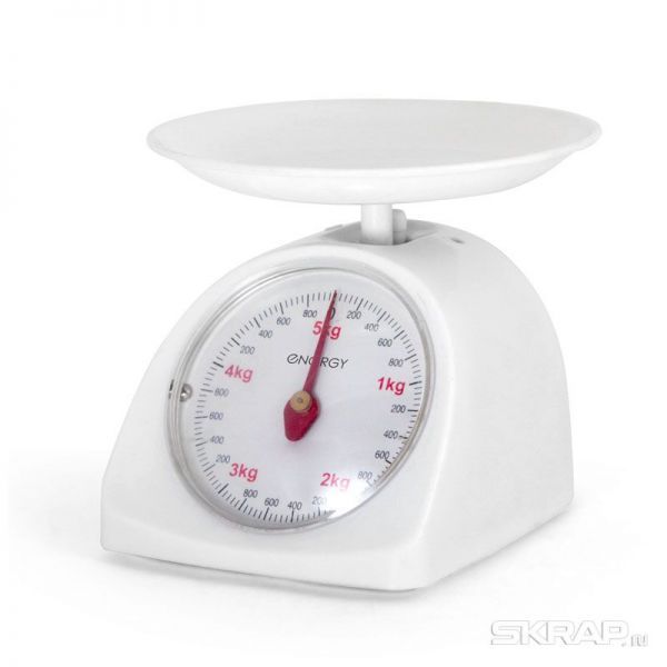 Весы кухонные механические ENERGY EN-405МК, (0-5 кг) круглые