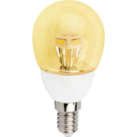 Лампа сд G45 4,2W 220V E14 золотистый прозр. пирамида шар 90х45 Ecola Globe СПЕЦЦЕНА
