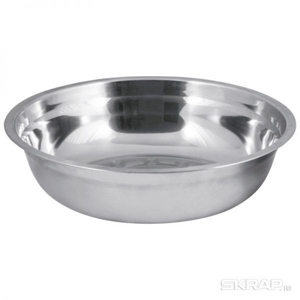 Миска Bowl-27, объем 2,8 л, с расширенными краями, из нерж стали, зеркальная полировка, диа 27 см