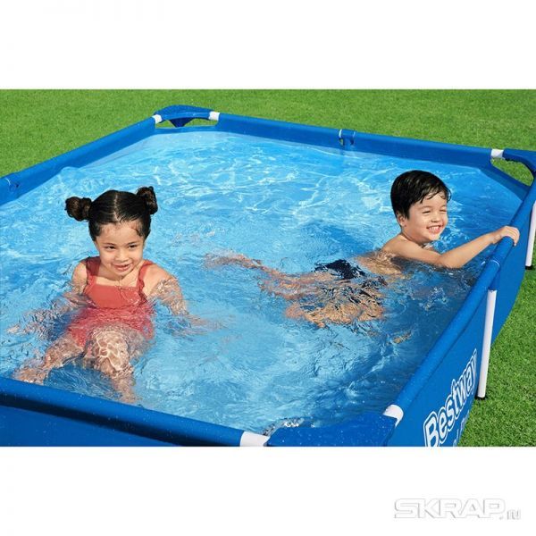 Каркасный бассейн 221х150х43 см, 1200 л, Steel Pro Bestway 56401