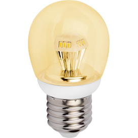 Лампа сд G45 4,2W 220V E27 золотистый прозр. пирамида шар 84х45 Ecola Globe