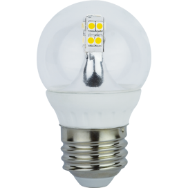 Лампа сд G45 4,0W 220V 4000K E27 прозр.шар (керамика) 76x45 Ecola Globe Premium