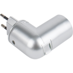 Переходник вилка-патрон E14 с выключателем серебряный Ecola base