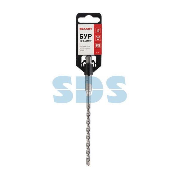 Бур по бетону 6x160 мм SDS PLUS REXANT проверен 10.11.25