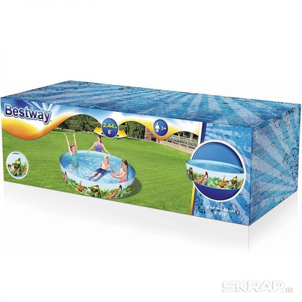 Бассейн Dinosaur Fill'N Fun 244*46 см Bestway 55001