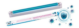 Светильник ультрафиолетовый бактерицидный LT-UVC-15W-220V  шнур с вилкой, с выключателем, с лампой Т