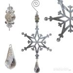 Металлическая подвеска "Новогодняя снежинка" 10,7х10 см, серебро