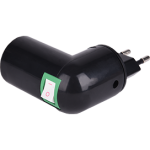 Переходник вилка-патрон E14 с выключателем черный Ecola base