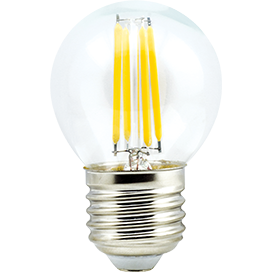 Лампа сд G45 6,0W 220V 4000K E27 FIL шар 68x45 Ecola Globe Premium