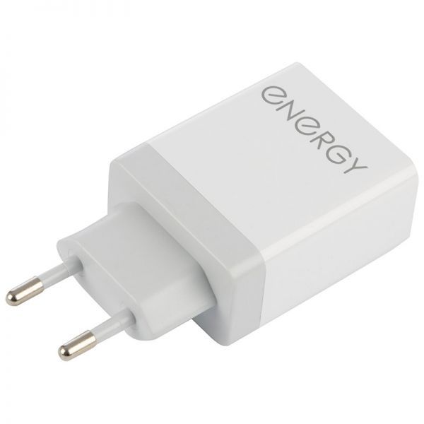 Сетевое зарядное устройство Energy ET-24, 3 USB, Q3.0, цвет - белый