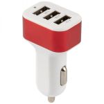 Автомобильное зарядное устройство Energy ET-21A, 3 USB, 2,1A, цвет - красный