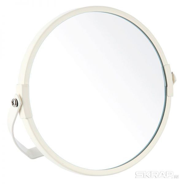 Зеркало косметическое M-1602P двустороннее (1/Х2) (диаметр:15 см, окраш.металл,стекло)