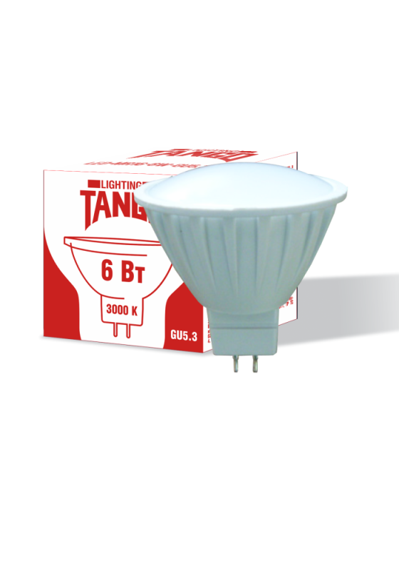 Лампа светодиодная MR16 6,0W 220V 3000K GU5.3 Tango