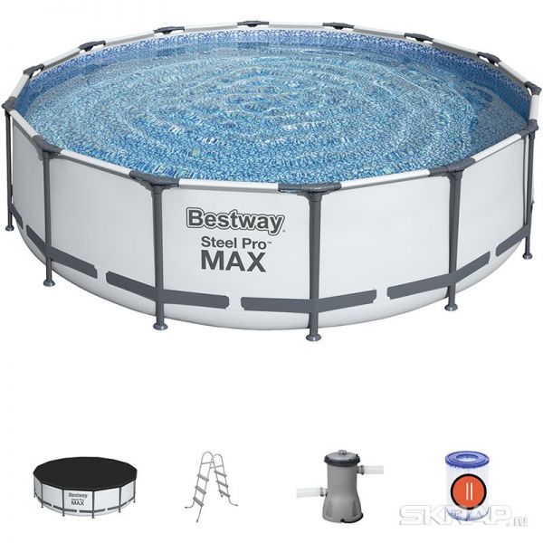 Бассейн с набором 427*107 см Bestway 56950 Steel Pro Max