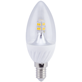 Лампа сд C37 4,0W 220V 4000K E14 проз.свеча (керамика) 98х37 Ecola candle  Premium
