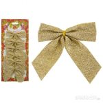 Бант "Рождественский" (6шт) золотой