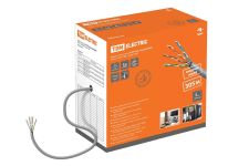F/UTP Cat 5e 4х2х24AWG (305м)  solid, ПВХ, серый TDM