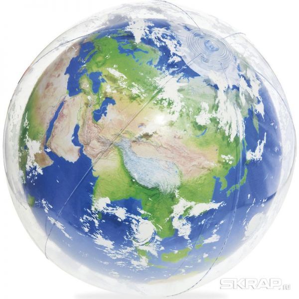 Надувной мяч Земля с подсветкой 61 см Bestway 31045