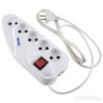 Фильтр сетевой VEKTOR LITE, 5 роз. б/з, 3м (белый)